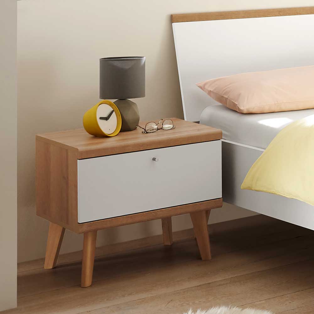Kleines Doppelbett 140x200 & Nachttische - Cablos (dreiteilig)