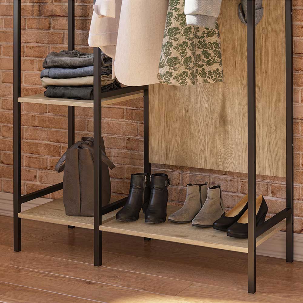 Stehende Garderobe in Holzoptik Natur - Xaidon