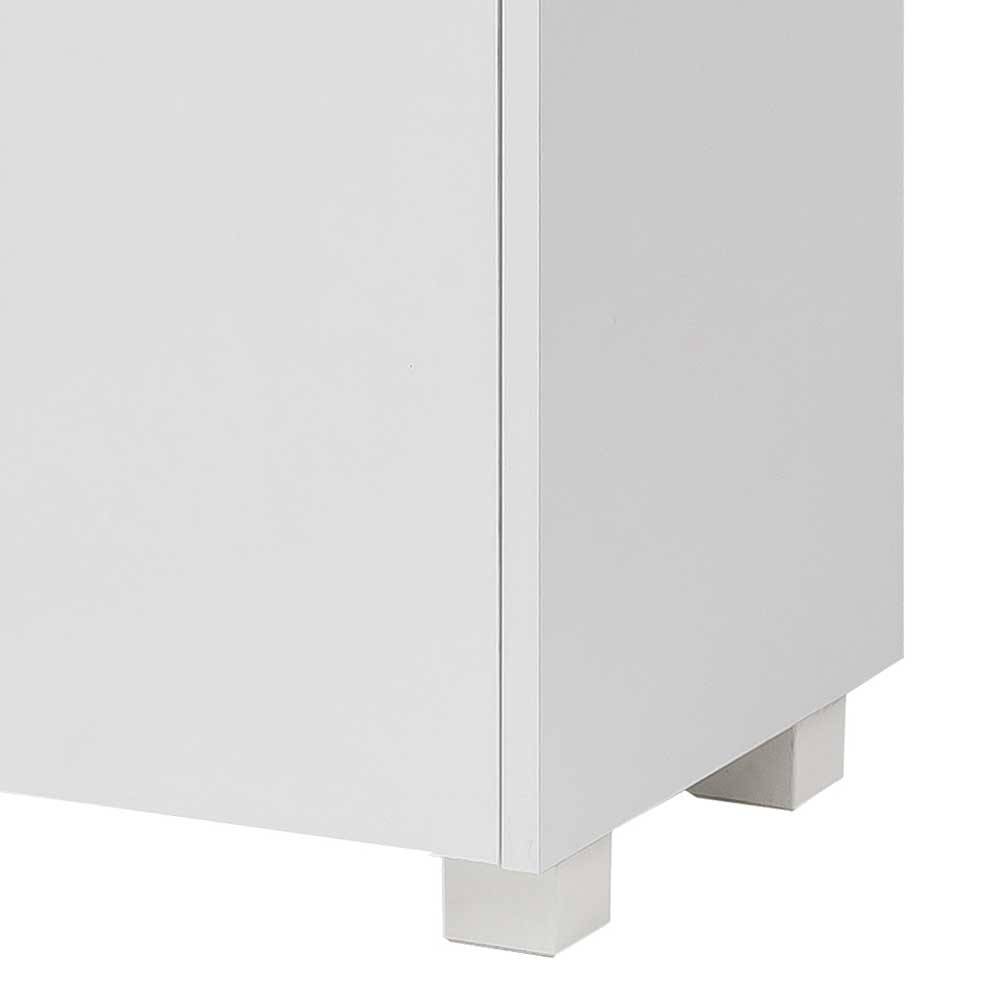 165cm hoher 4-türiger Badschrank in Weiß - Etravia