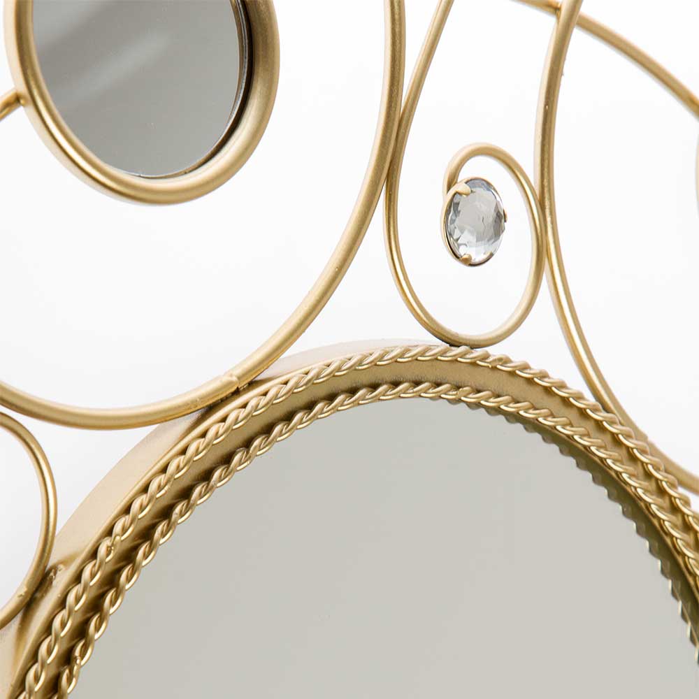 Designer Spiegel aus Metall in Gold - Vurian