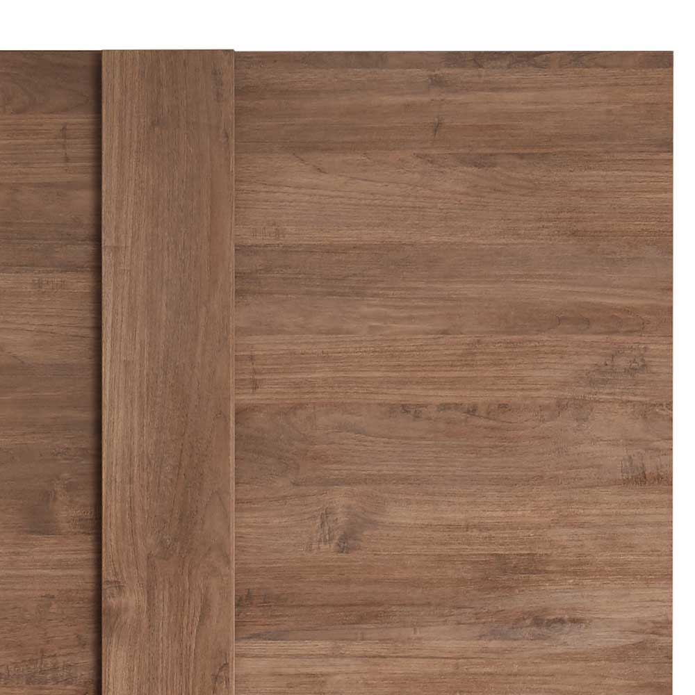 Holzmaserung des Schranks und der vertikalen Akzentleiste in Natur – Basento