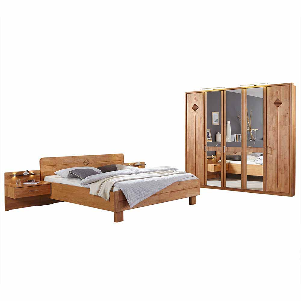 Schlafzimmer Einrichtung Apolios in Erle teilmassiv (vierteilig)