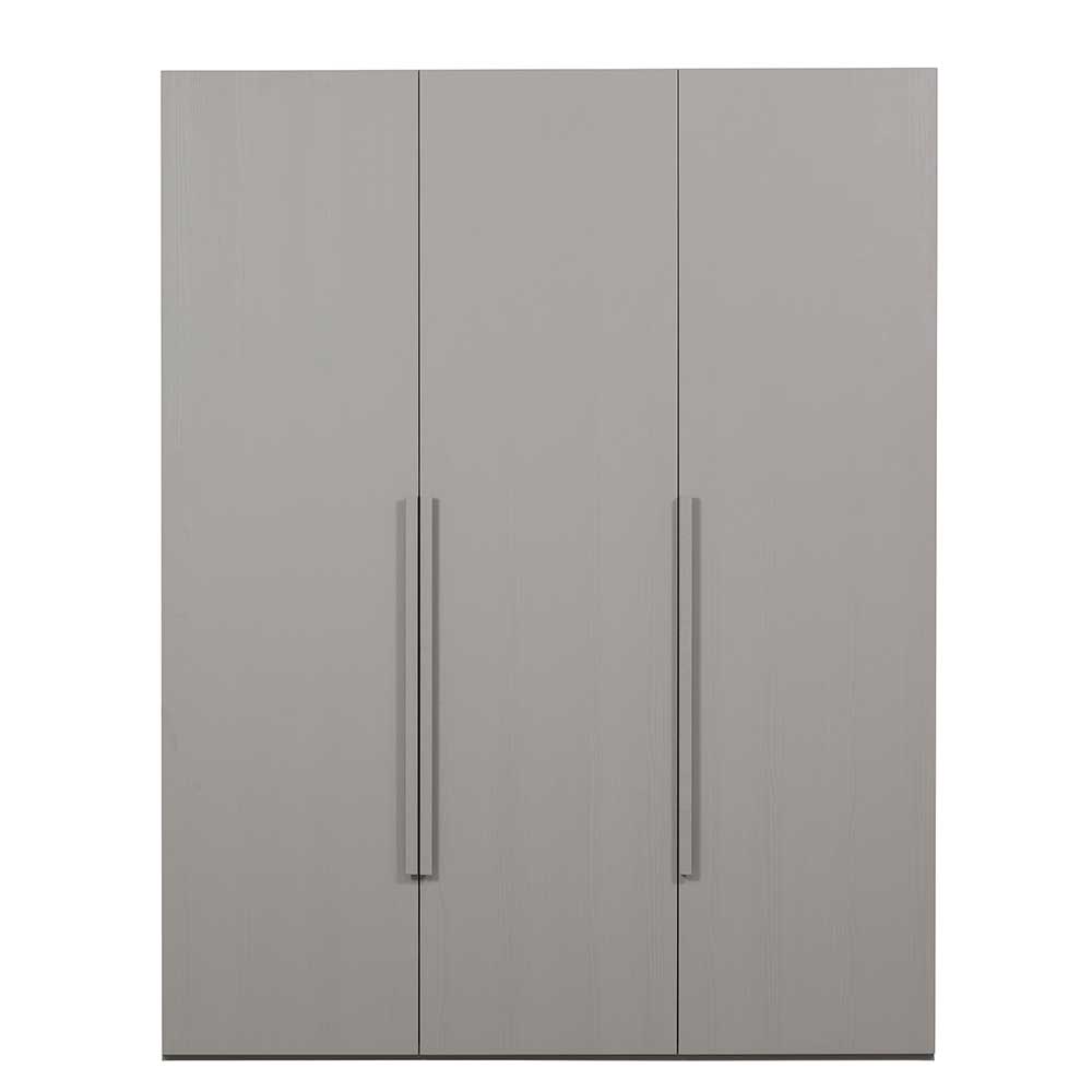 Skandi 3-türiger Schlafzimmerschrank in Grau - Rochella