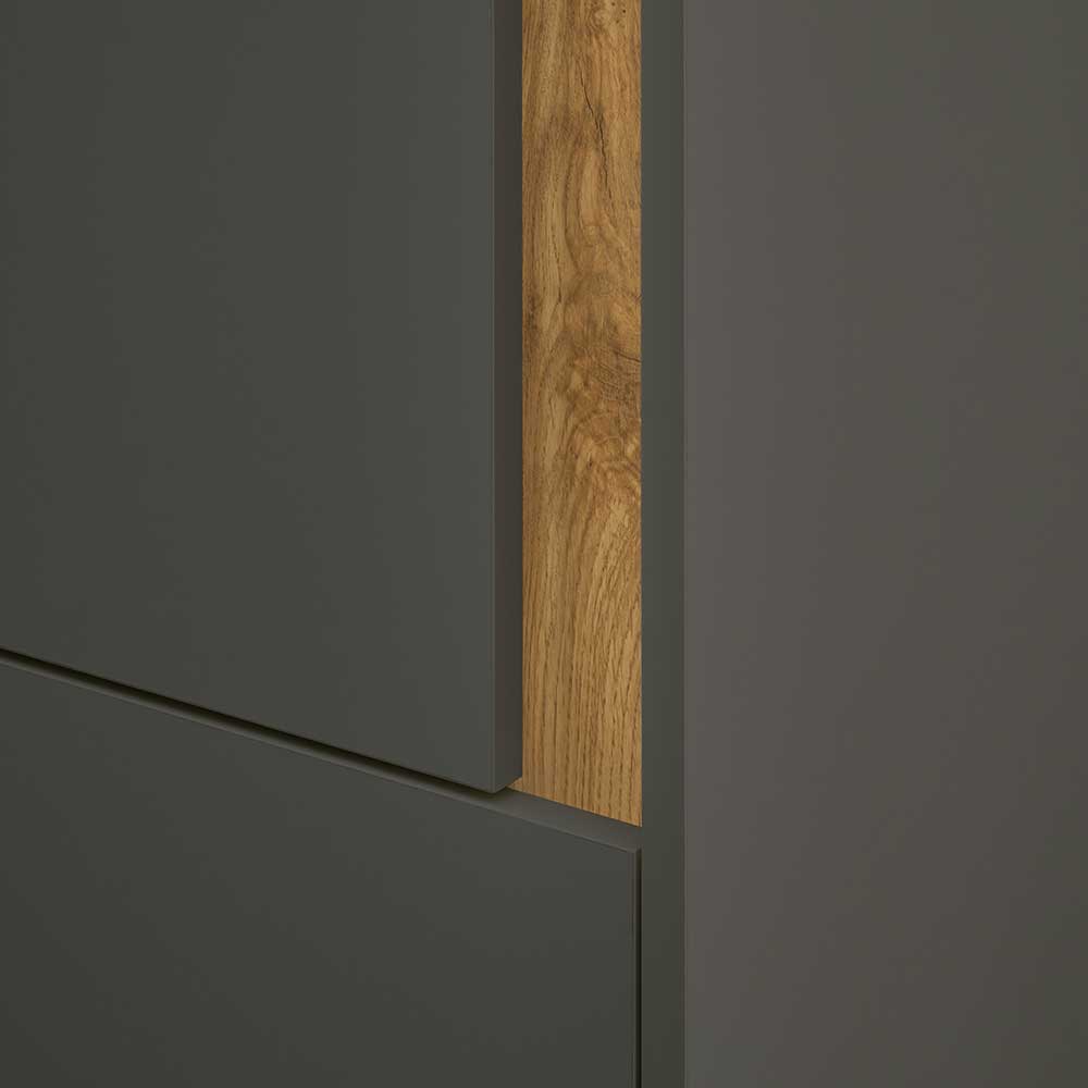 50x200x40 3-türiger Schrank in Anthrazit - Ahilav