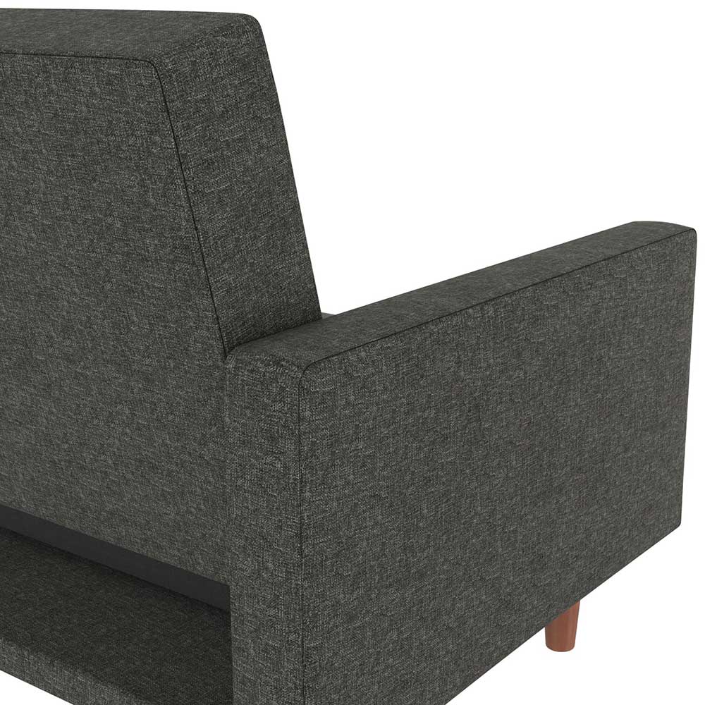 Schlafcouch in Grau Stoffbezug - Croadiva