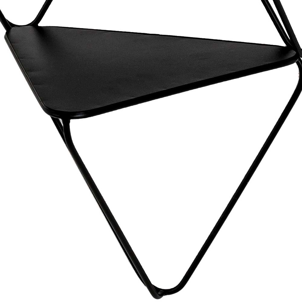 72x63x22 Dreieck Hängeregale aus Metall in Schwarz - Sarosca (2er Set)