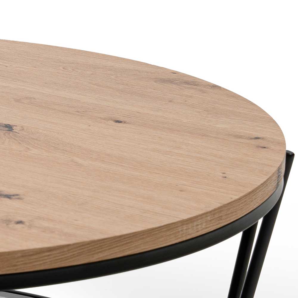 Design Couchtisch in Rund - 80x40x80 cm - Licandro