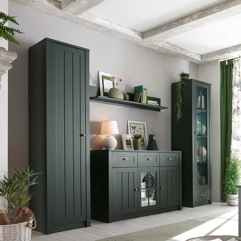 Esszimmer Möbel Set in Dunkelgrün - Niestov (vierteilig)