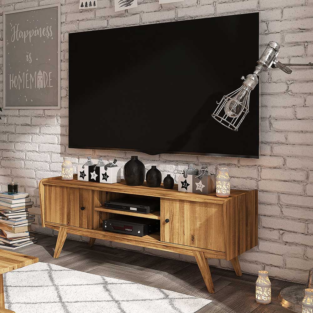 Mid Century TV Lowboard aus Wildeiche massiv - Hardus