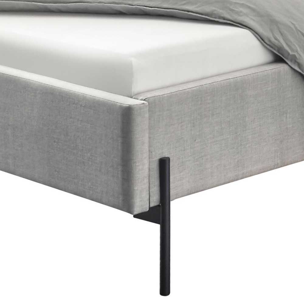 Graues Polsterbett im Skandi Design - Fabia