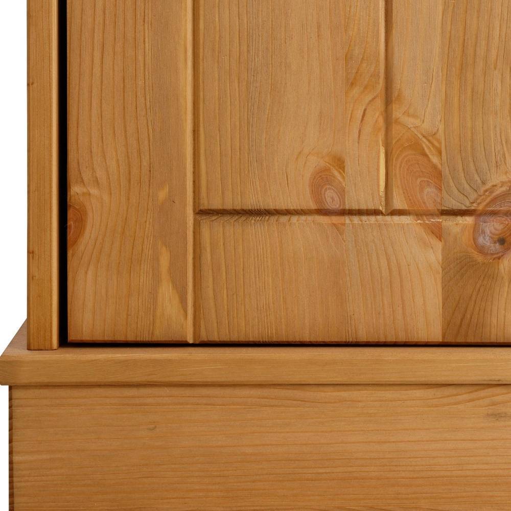 1-türige Kiefernholz-Vitrine im Landhausstil - Goro