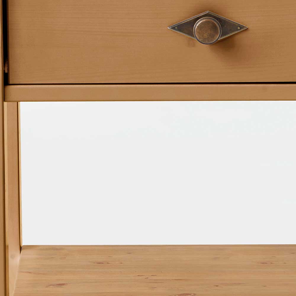 58x79x35 Landhaus Tisch Kommode mit zwei Schubladen - Eshelas