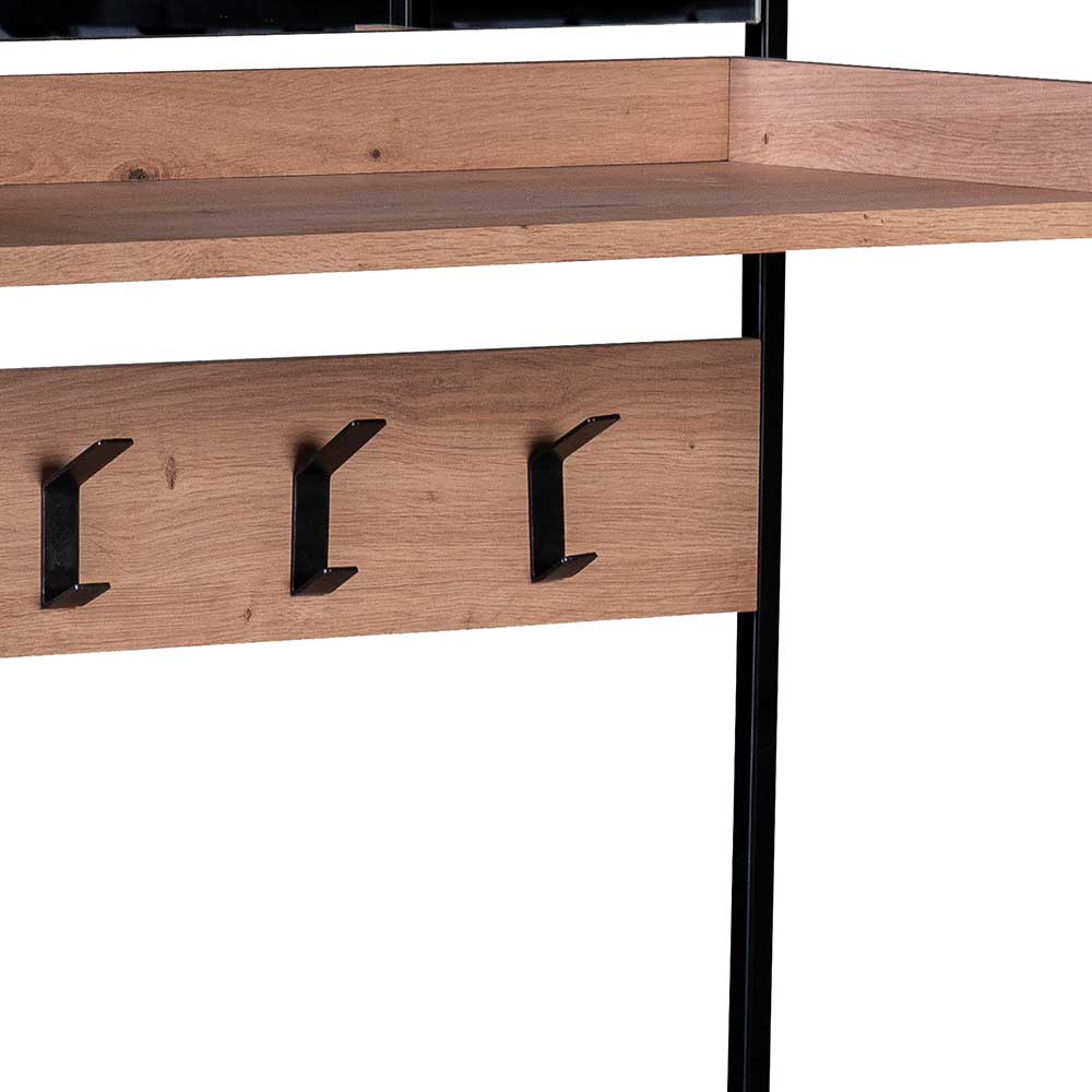 Kompakte Garderobe aus MDF & Glas & Metall - Sayetta