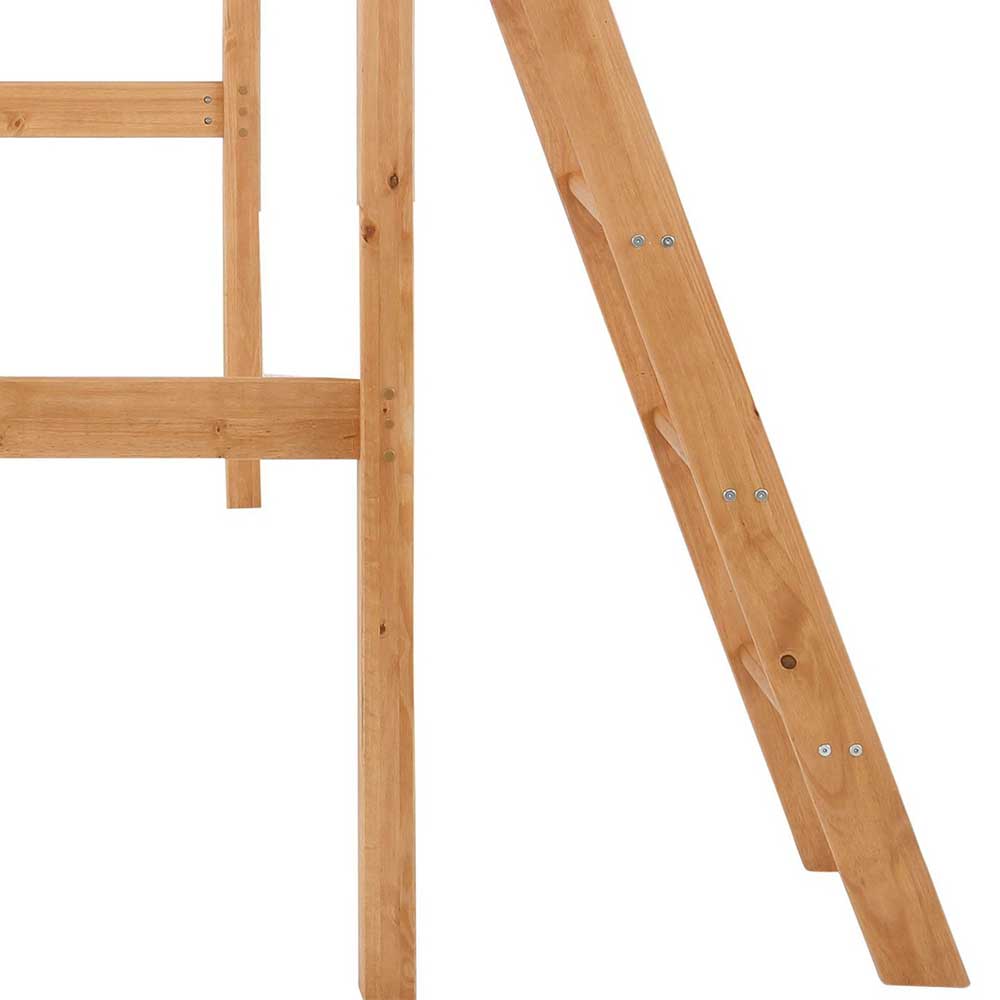 Hohes Hochbett aus Kiefer Massivholz - Usavina