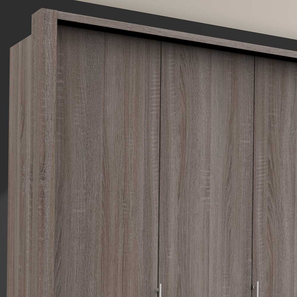 Gleittüren-Kleiderschrank in Holz-Optik - Crenba
