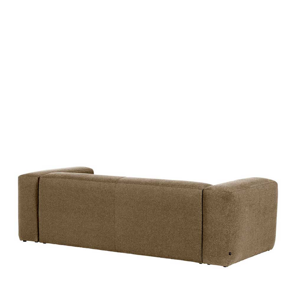 Chenille Wohnzimmersofa in Beige - Crenada