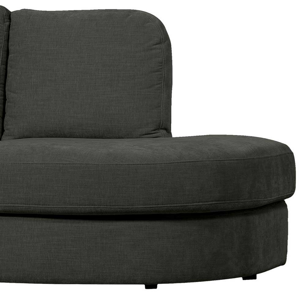Webstoffcouch in Anthrazit - Jilatov