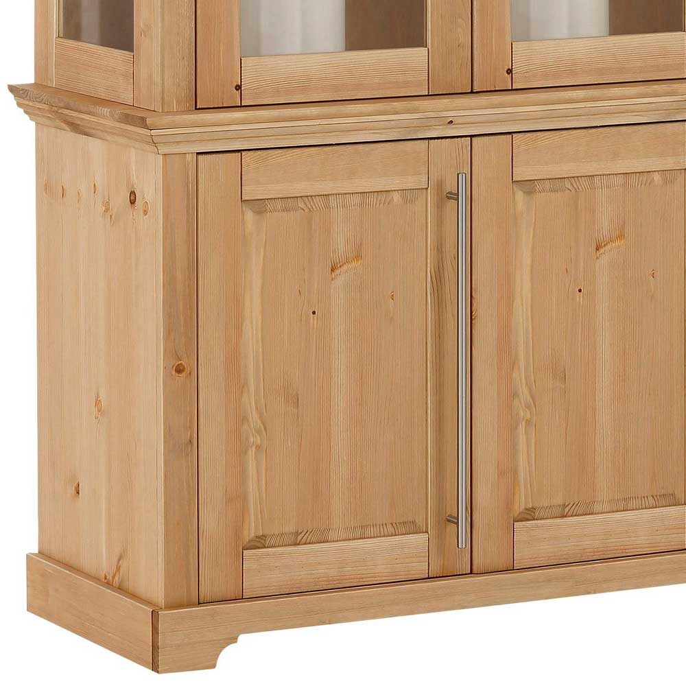 6-türiger Vitrinenschrank aus Kiefer massiv - Noellisa