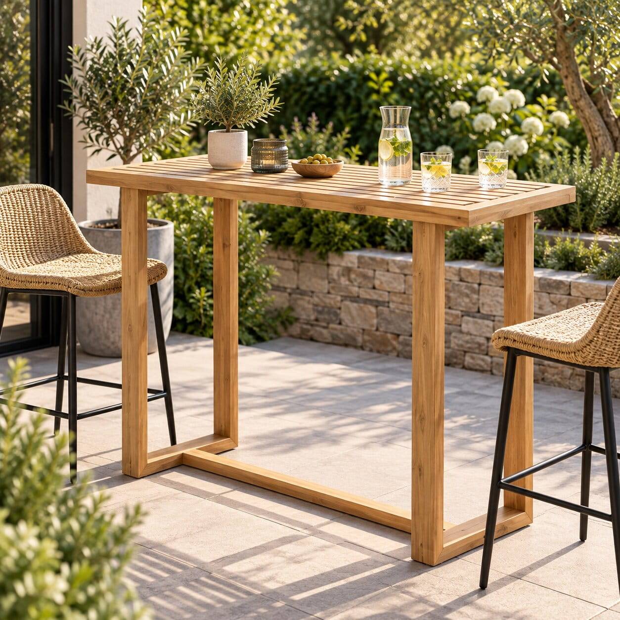 Rechteckiger Stehtisch für den Garten - Trexina