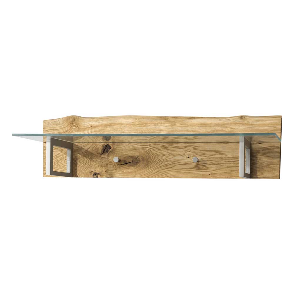 Design Wandgarderobe mit Glas-Hutablage - Avidora