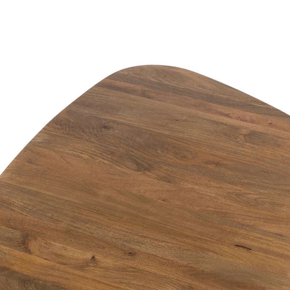 Säulentisch aus Mangobaum Massivholz in Sand - Alde