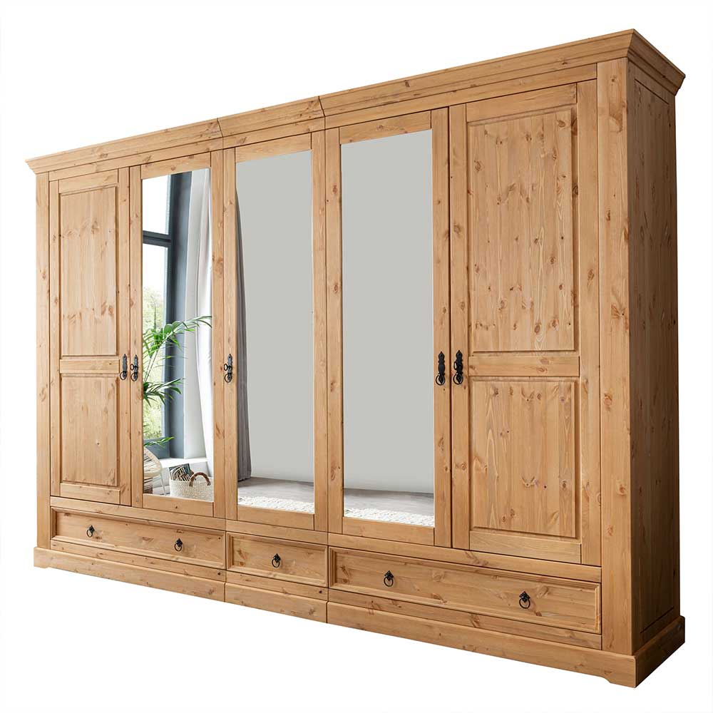 310x215x62 Massivholzschrank in Eichefarben - Voeca