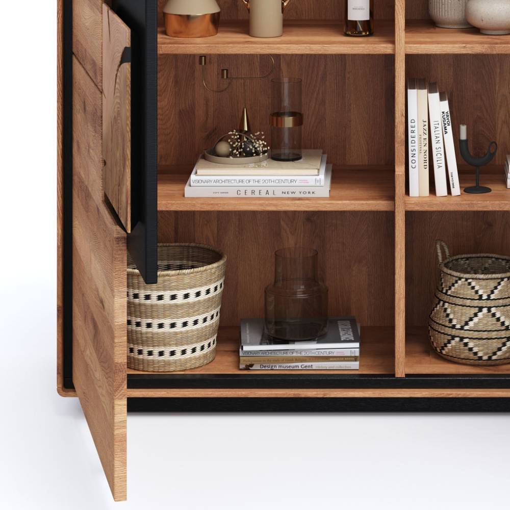 Wohnzimmer Schrank mit Hirnholz Applikation - Shipper