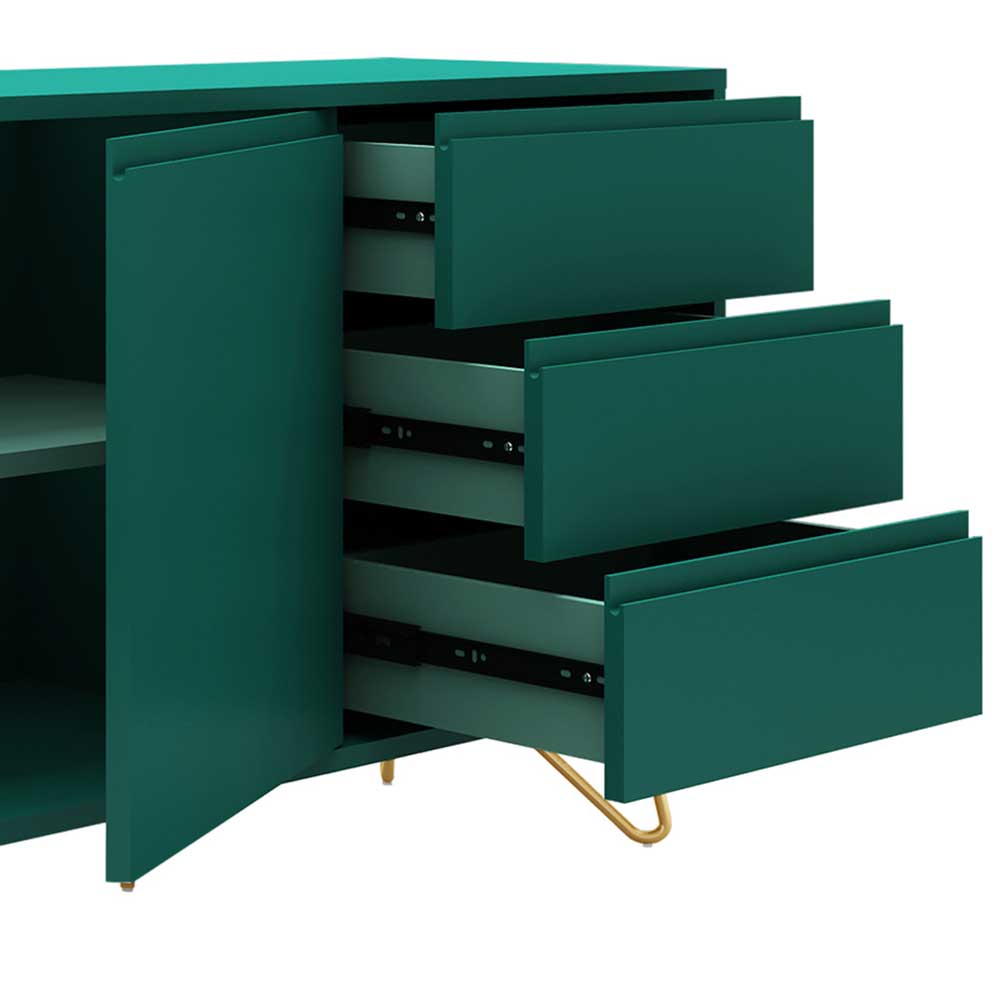 150x70x40 Sideboard in Grün & Gold - Ricriava