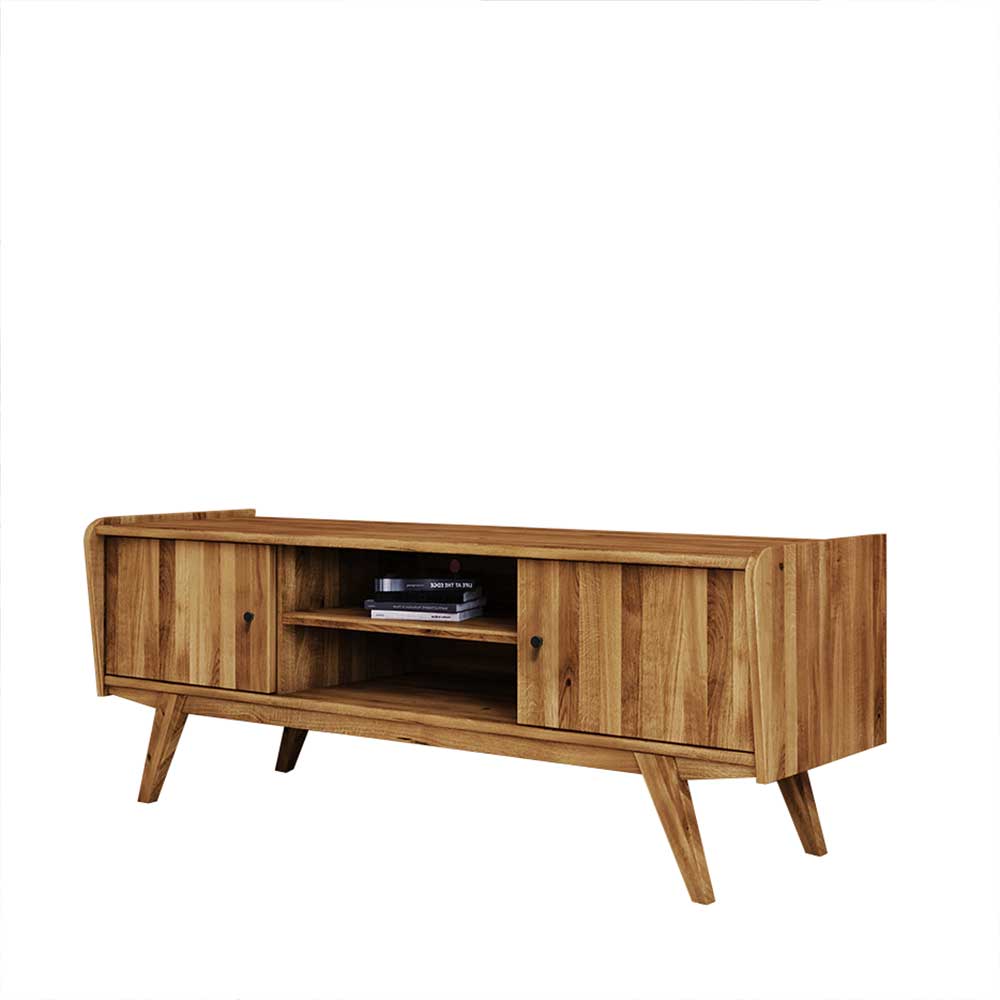 Mid Century TV Lowboard aus Wildeiche massiv - Hardus