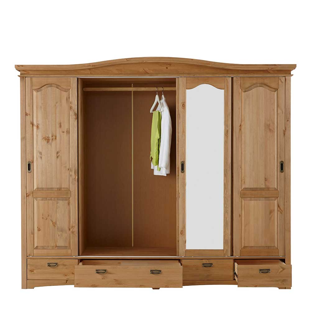Holz Landhaus Schrank mit Schiebetüren - Vocoja