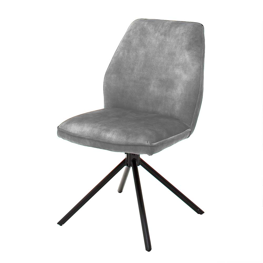 Esszimmer Drehstühle in Grau - Binia (2er Set)