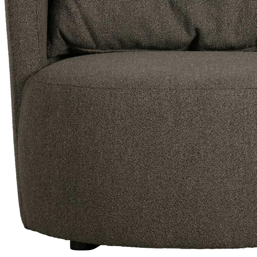 Design Lounge Sessel aus Boucle in Braun - Navino