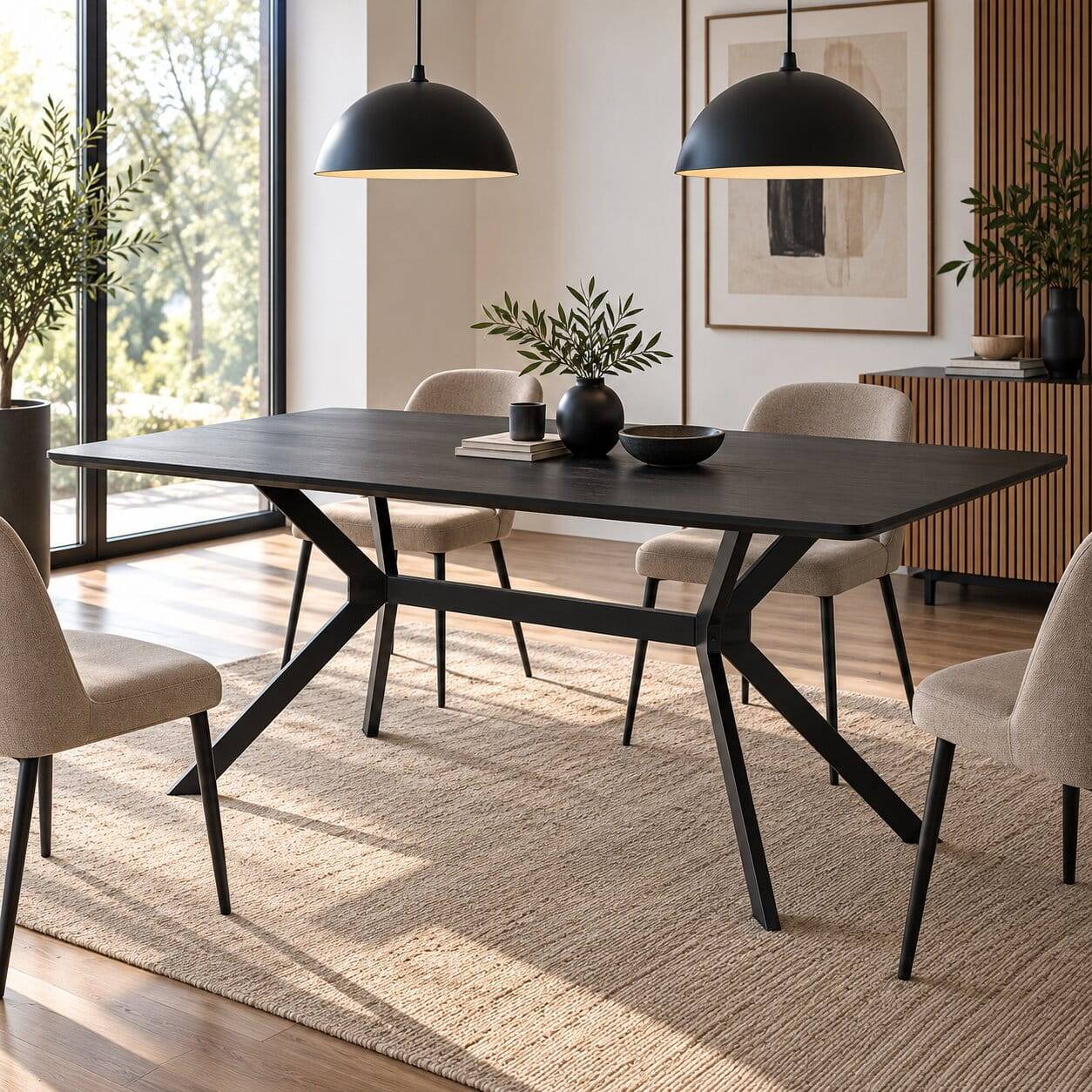 Esszimmer Tisch aus MDF & Stahl - Siao