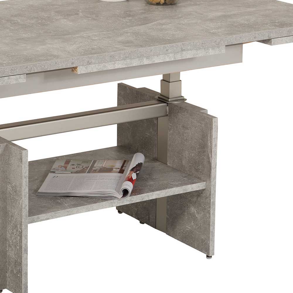 Wohnzimmer Funktionstisch in Beton Grau - Tivegus