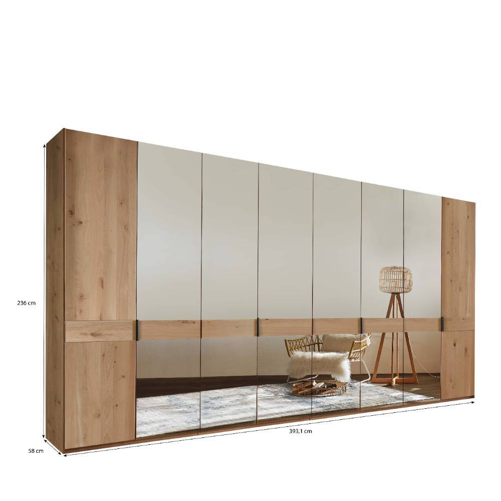 XXL-Schlafzimmerschrank mit sechs Spiegeltüren - Yanicas
