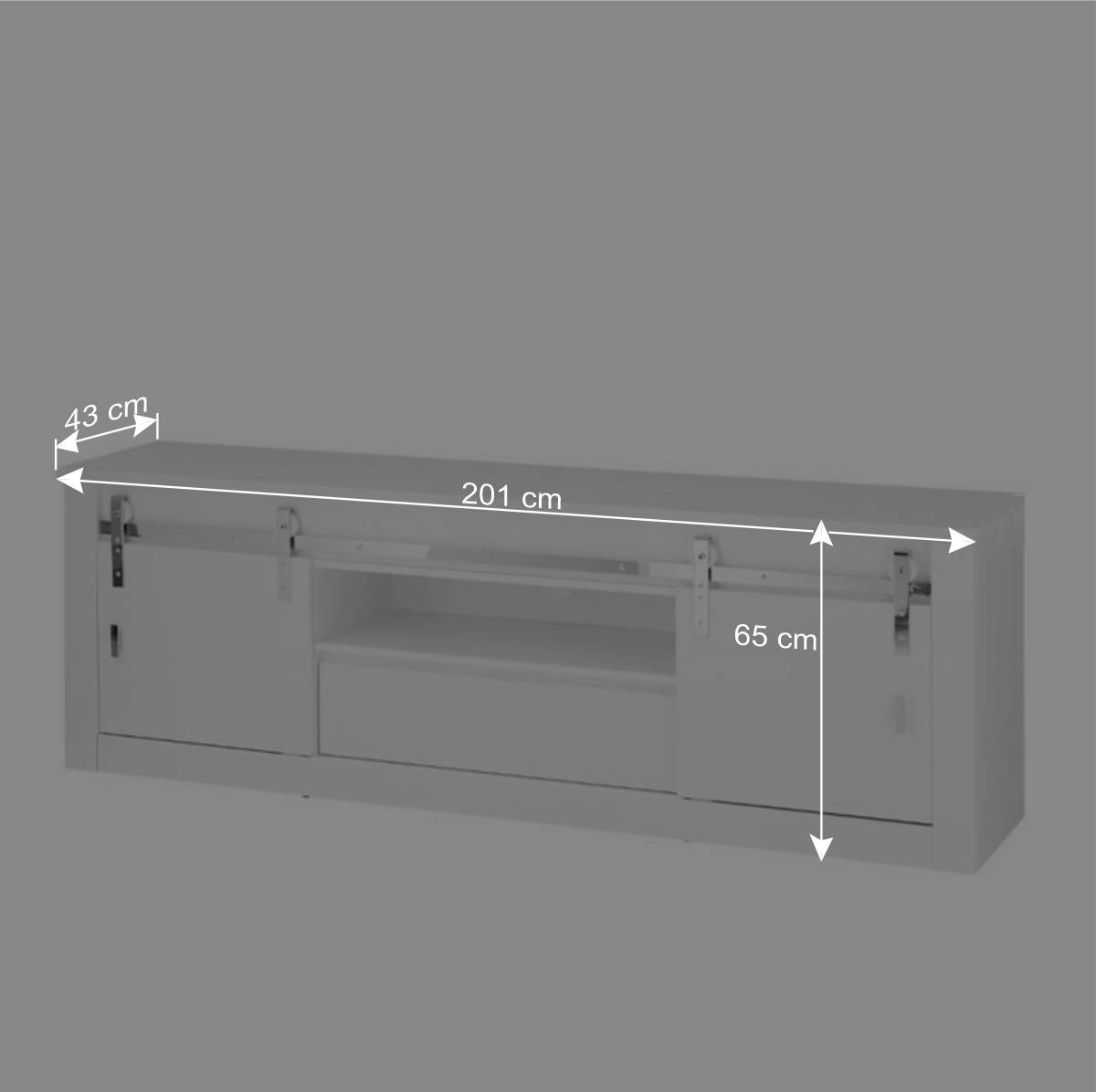 Design-Wohnzimmer-Wohnwand Set - Memphys (dreiteilig)