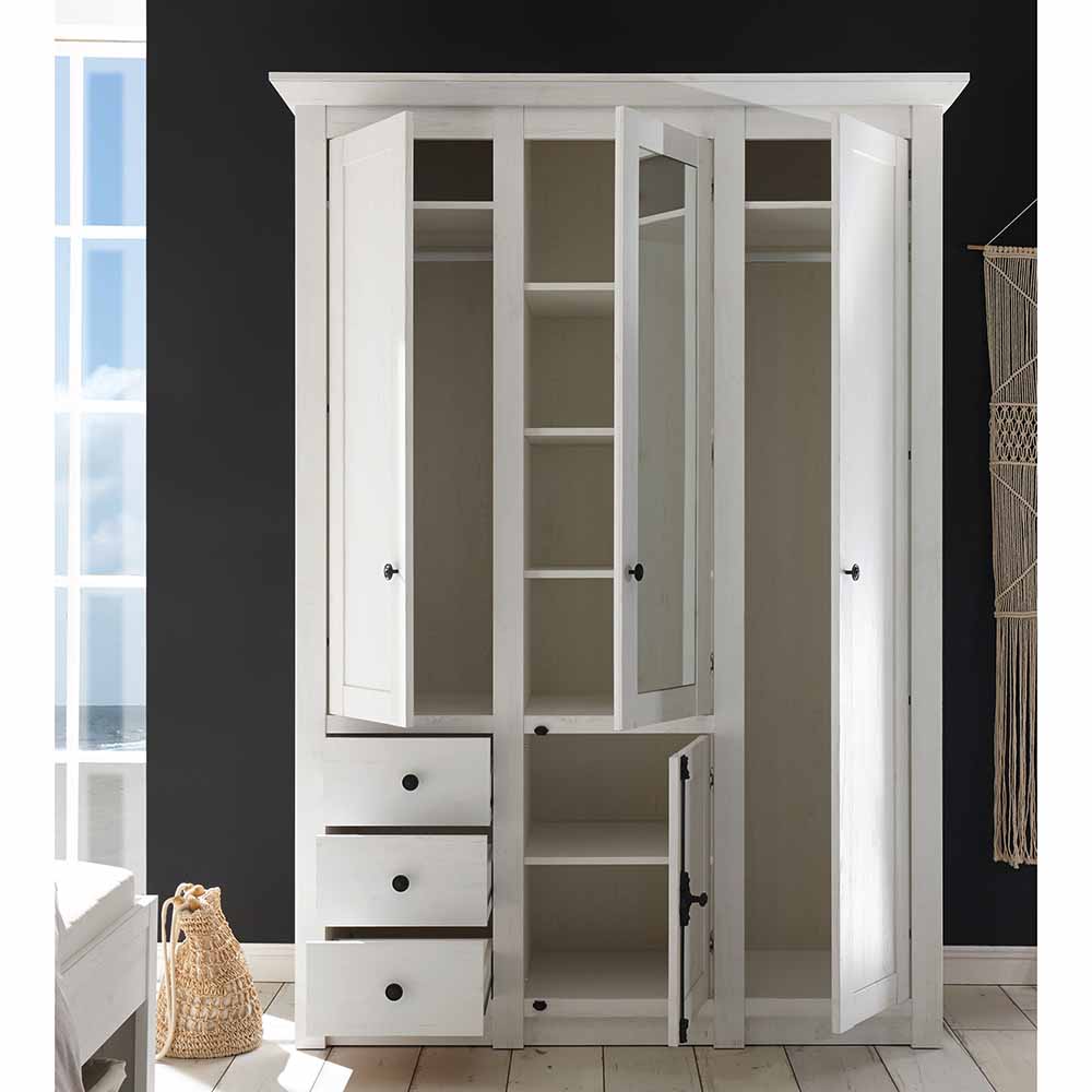 Weißer Schlafzimmerschrank Chelles mit viel Stauraum