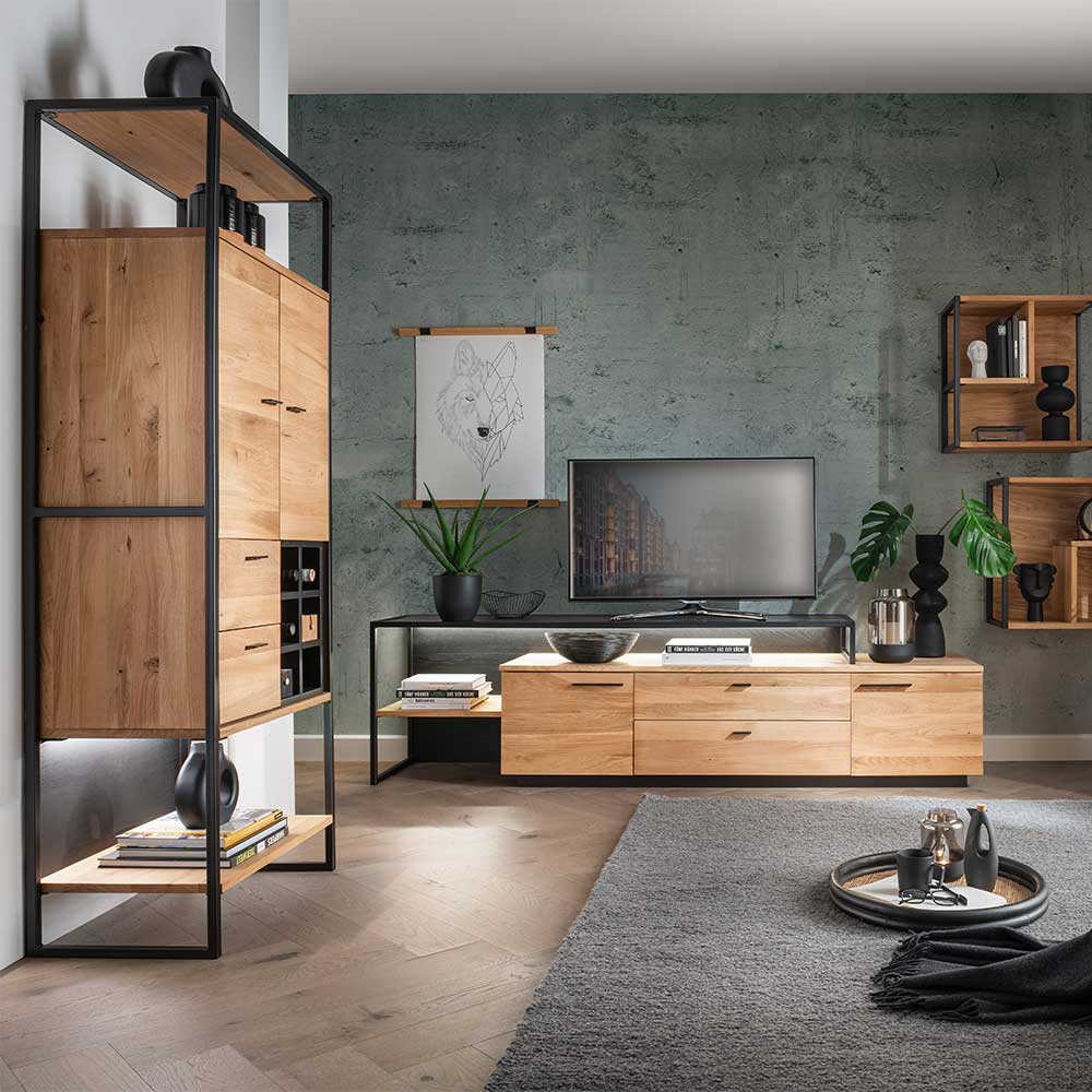 Industrial Schrank aus Wildeiche Massivholz - Manarola