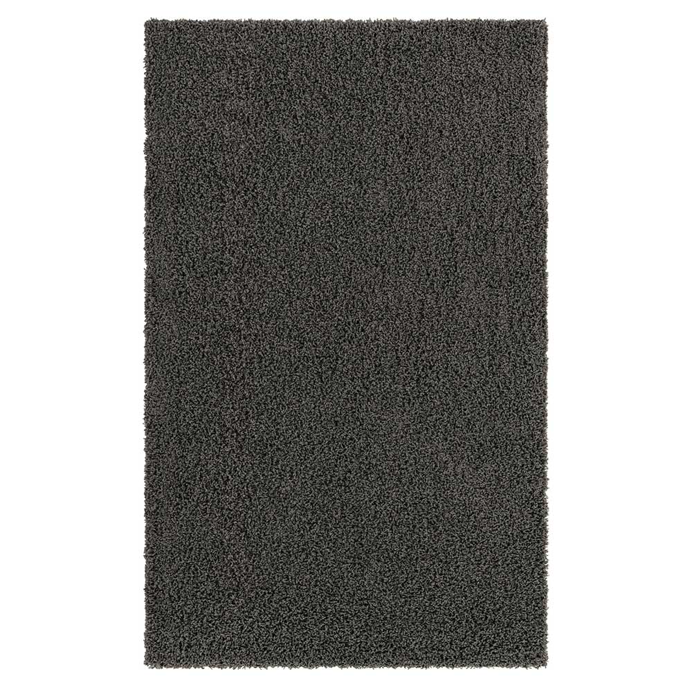Dunkelgrauer Teppich mit Hochflor - Rosarios