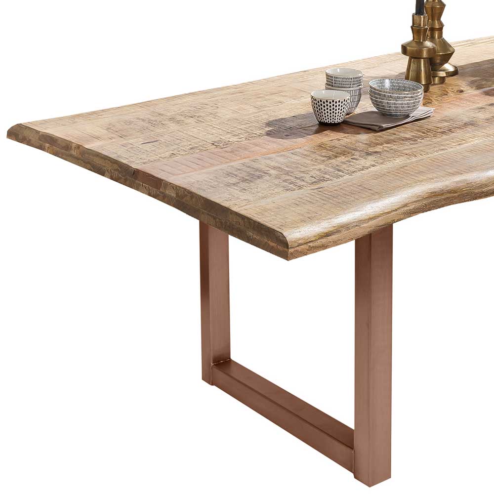 Esszimmertisch mit Baumkante aus Holz Mango - Exotica