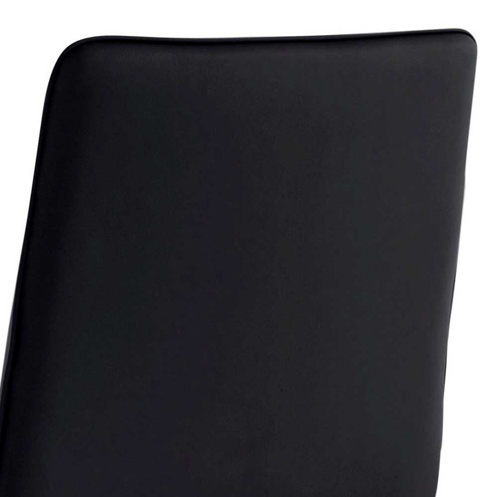 Gepolsterte Barstühle in Schwarz - Skinna (2er Set)
