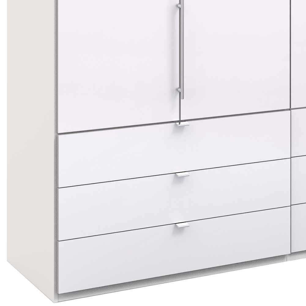 Weißer Schrank für Kleidung mit Glas Front - Dolienca