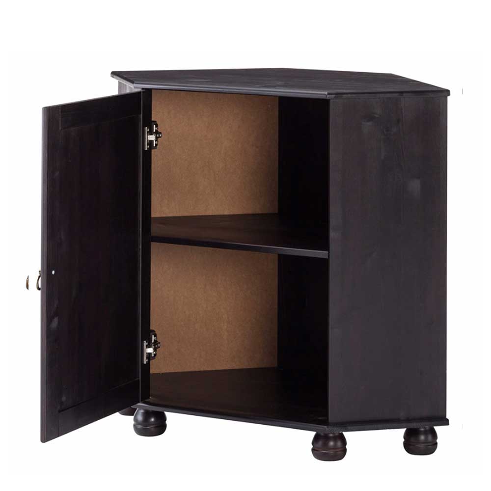 Niedriger Holzschrank für die Ecke in Wenge - Scruba