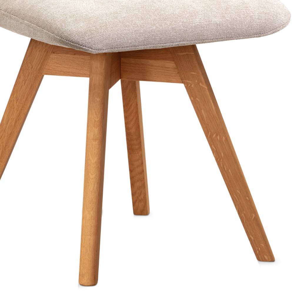Flockstoff-Stühle in Beige - Drojan (2er Set)