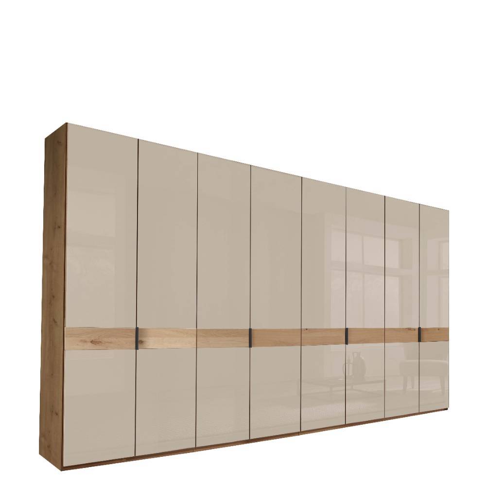 8-türiger Kleiderschrank in Champagner - Nikoba