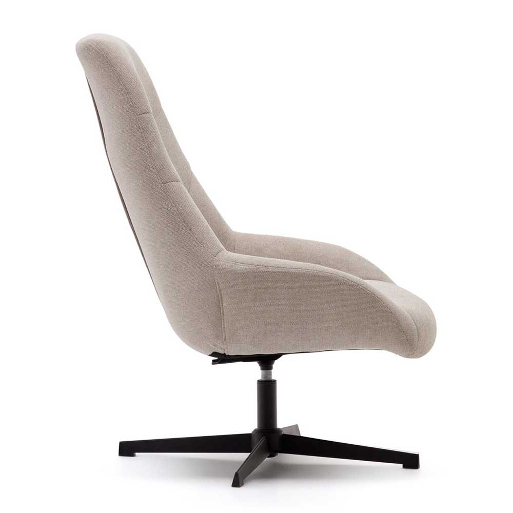 Design Sessel in Beige Chenille - Bitania