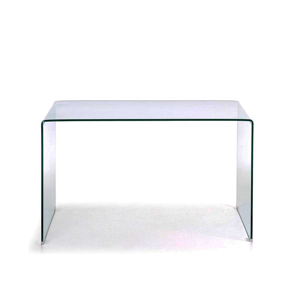 Design Schreibtisch aus transparentem Glas 125x70 cm für Büro – Fire