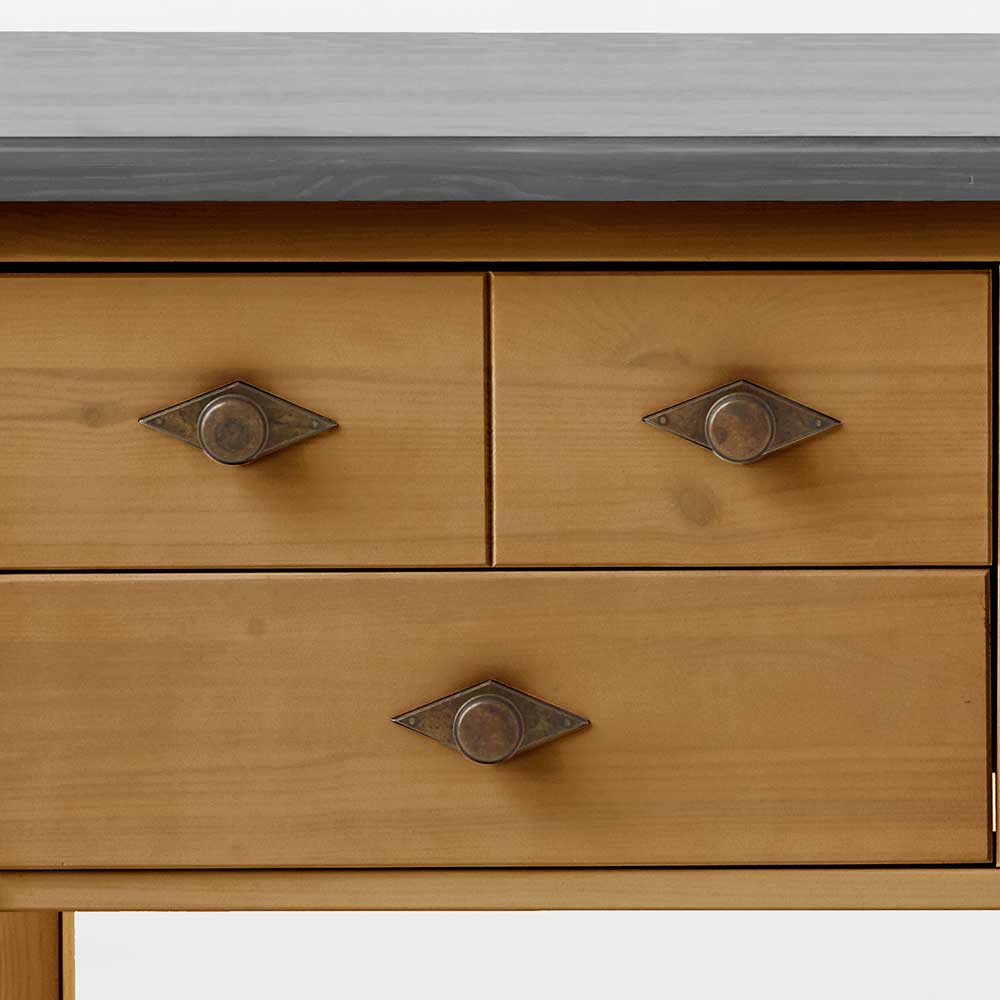 102x79x35 Landhaus Kommode Tisch mit vier Schubladen - Eshelas