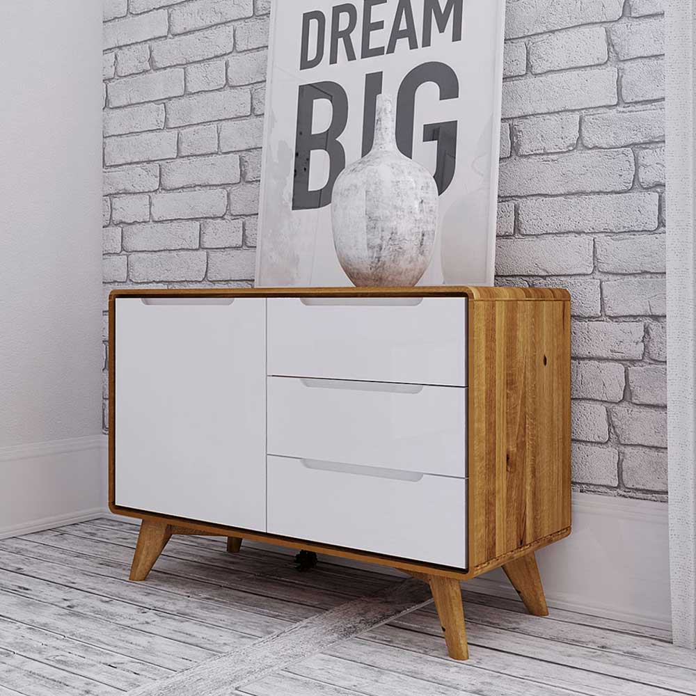 90x63x40 Kombi-Kommode aus Massivholz & MDF - Diesta
