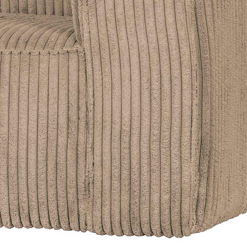 Stylischer Breitcord Sessel in Beige - Viamo